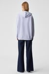 NISPORENI Kadın Oversize Fit Kapüşonlu %100 Organik Pamuk 3 İplik Lila Sweatshirt