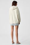 NISPORENI Kadın Oversize Fit Kapüşonlu %100 Organik Pamuk 3 İplik Krem Sweatshirt