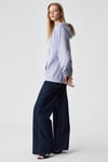 NISPORENI Kadın Oversize Fit Kapüşonlu %100 Organik Pamuk 3 İplik Lila Sweatshirt