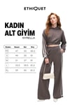 NYRELLA Kadın Oversize Yanları Cepli Yan Şeritli Rahat Kesim Antrasit Eşofman Altı