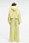 OLVERA Kadın Kapüşonlu Etek Ucu Balon Oversize Sarı Sweatshirt