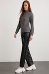 PADMA Örme Dar Antrasit Tekli Bluz