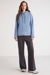 PIPER Örme Comfort Mavi Tekli Sweatshirt