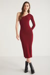 REDDISH Örme Slim Bordo Tekli Elbise