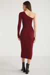 REDDISH Örme Slim Bordo Tekli Elbise
