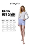 ROTTEN Kadın Yumuşak Ve Esnek Kumaşlı Kayık Yakalı Uzun Kol Beyaz T-Shirt