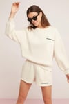SANDRA Örme Oversize Vanilya Tekli Sweatshirt