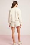 SANDRA Örme Oversize Vanilya Tekli Sweatshirt
