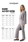 SEDNA Kadın Geniş Ve Yuvarlak Yakalı Geniş Paçalı Organik Pamuklu Lila Alt-Üst Takım