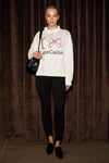 SELFTEN Kadın Yumuşak Kumaşlı Polo Yaka Nakış Detaylı Ekru Sweatshirt