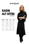 SERTRE Kadın Yumuşak Ve Esnek Kumaşlı Midi Boy Siyah Etek
