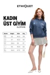 SLOPANE Kadın Rahat Kesim Kapüşonlu Baskılı Lacivert Sweatshirt