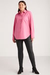 SUSAN Dokuma Oversize Pembe Tekli Gömlek