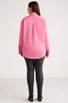 SUSAN Dokuma Oversize Pembe Tekli Gömlek