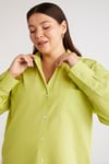 SUSAN Dokuma Oversize Yeşil Tekli Gömlek