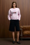 TALMERA Kadın Önü Baskılı Yuvarlak Yaka Pembe Sweatshirt