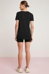 TATUM Örme Relaxed Siyah Tekli T-Shirt