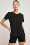 TATUM Örme Relaxed Siyah Tekli T-Shirt