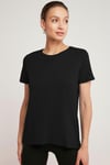 TATUM Örme Relaxed Siyah Tekli T-Shirt