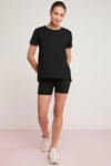 TATUM Örme Relaxed Siyah Tekli T-Shirt
