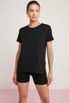 TATUM Örme Relaxed Siyah Tekli T-Shirt