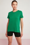 TATUM Örme Relaxed Yeşil Tekli T-Shirt