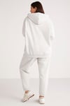 TEREZABB Örme Loose Grimelanj Tekli Büyük Beden Sweatshirt