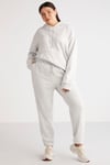 TEREZABB Örme Loose Grimelanj Tekli Büyük Beden Sweatshirt