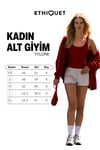 TYLORE Kadın Organik Pamuklu Kordonlu Kısa Grimelanj Şort