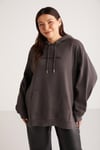 VERONICABB Örme Loose Antrasit Tekli Büyük Beden Sweatshirt