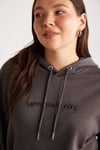 VERONICABB Örme Loose Antrasit Tekli Büyük Beden Sweatshirt