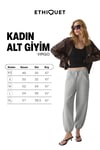 VIRGO Kadın Organik Pamuklu Paçası Ve Beli Lastikli Cep Detaylı Grimelanj Eşofman Altı