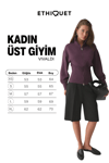 VIVALDI Kadın Organik Pamuklu Beli Korseli Fermuarlı Mor Sweatshirt