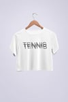 Tennis Double Crop Siyah T-shirt