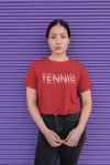 Tennis Double Crop Siyah T-shirt