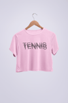 Tennis Double Crop Siyah T-shirt