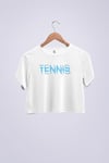 Tennis Double Crop Siyah T-shirt