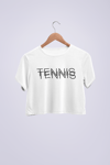 Tennis Double Crop Siyah T-shirt