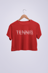 Tennis Double Crop Siyah T-shirt