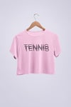 Tennis Double Crop Siyah T-shirt