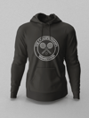 Wimbledon Beyaz Logo Siyah Hoodie