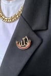 Allah Yazılı Taşlı Broş