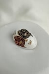 Altın Rengi Desen Detaylı Renkli Tasarım Maske Broş (4cm)
