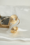 Altın Rengi Metal Spiral Kol Aksesuarı (9cm) 