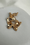 Altın Rengi Renkli Mineli Üç Kelebek Figürlü Broş (4cm)