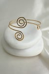 Altın Rengi Spiral Kıvrımlı Ayarlanabilir Kol Aksesuarı(Çapı:9cm)