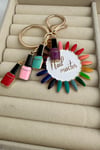 Altın Sarısı Oje Detay Nail Master Çanta Aksesuarı Anahtarlık