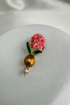 Altın Sarısı Özel Tasarım Sümbül Çiçeği Broş (5cm)