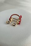 Altın Sarısı Renkli Kulaklık Detay Müzik Notası Broş (2cm)