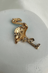 Altın Sarısı Renkli Mineli Taşlı Flamingo Broş (5cm)